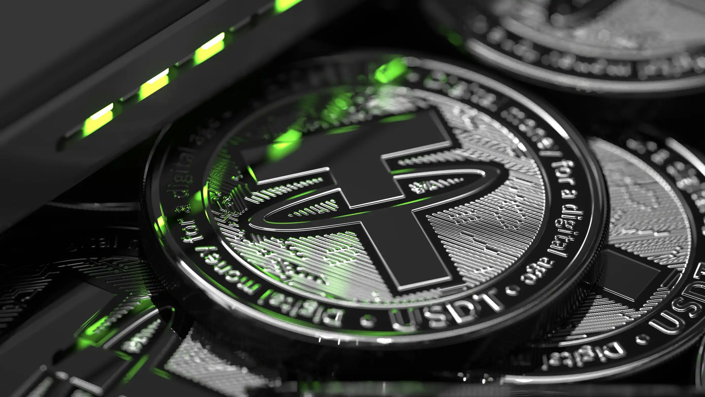 Tether USDT-mynt blant andre kryptomynter